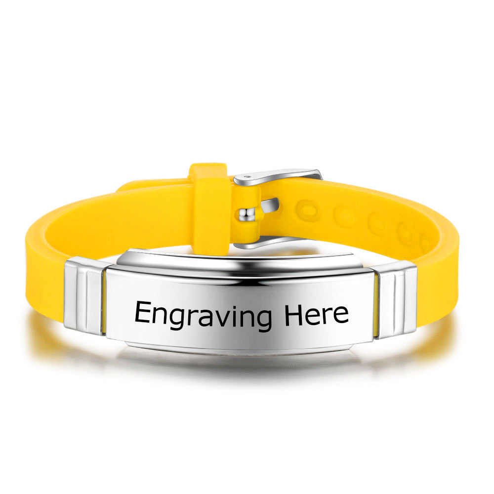 Silica Gel Personaliozed Name Bracelet