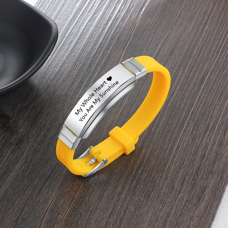 Silica Gel Personaliozed Name Bracelet