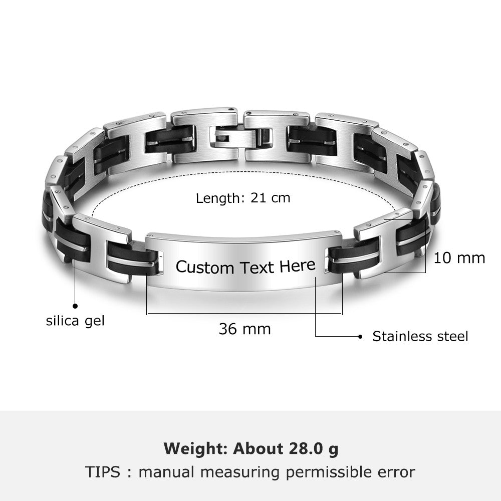 Personalized Name Stainless Steel Bracelet