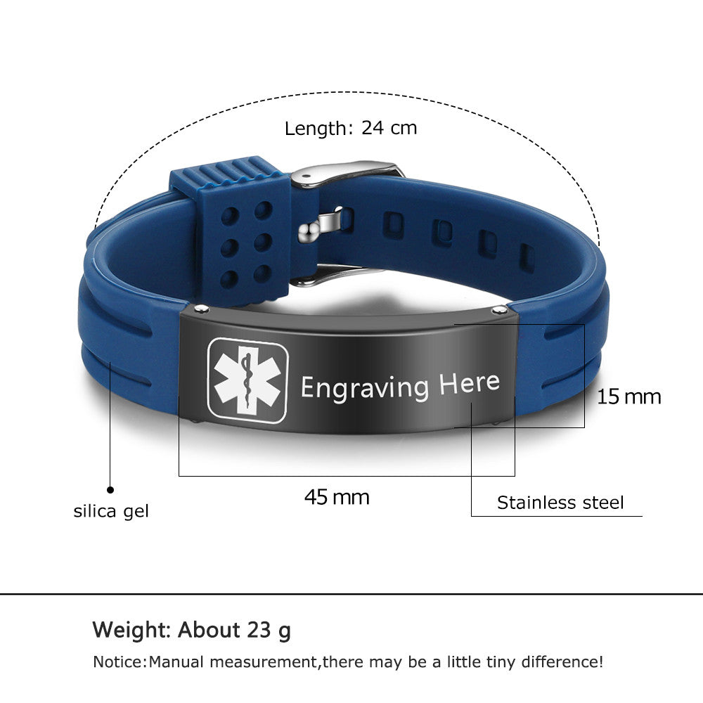 Customized Stainless Steel Medical Bracelets