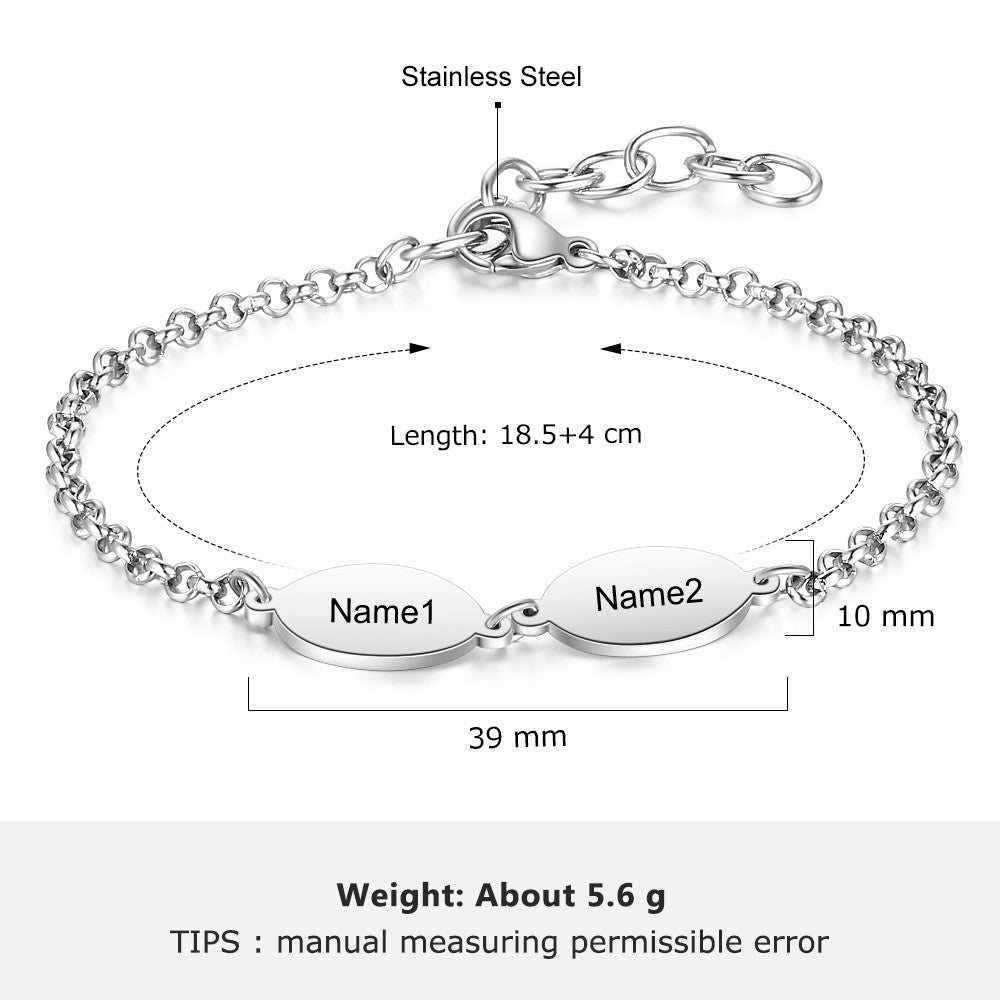 Engraving Stainless Steel Bracelet