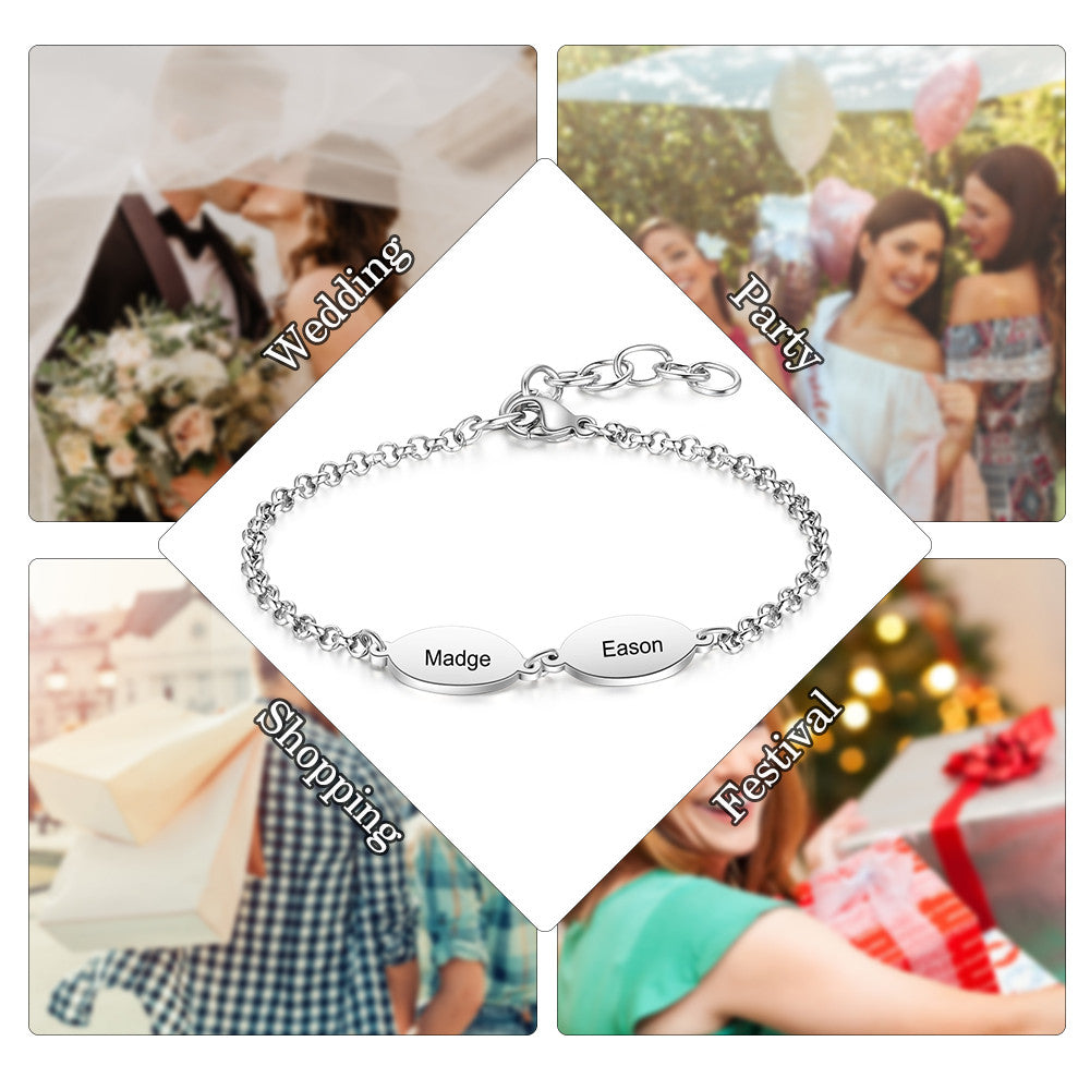 Engraving Stainless Steel Bracelet