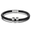 Custom Stainless Steel Leather Bracelet