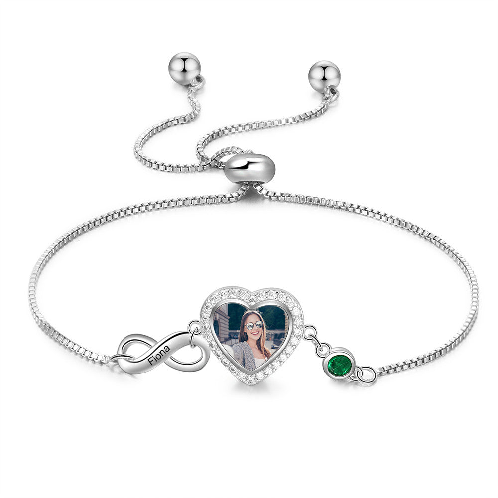 Copper Photo Bracelet with Names