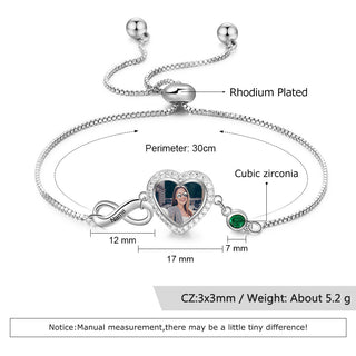 Copper Photo Bracelet with Names