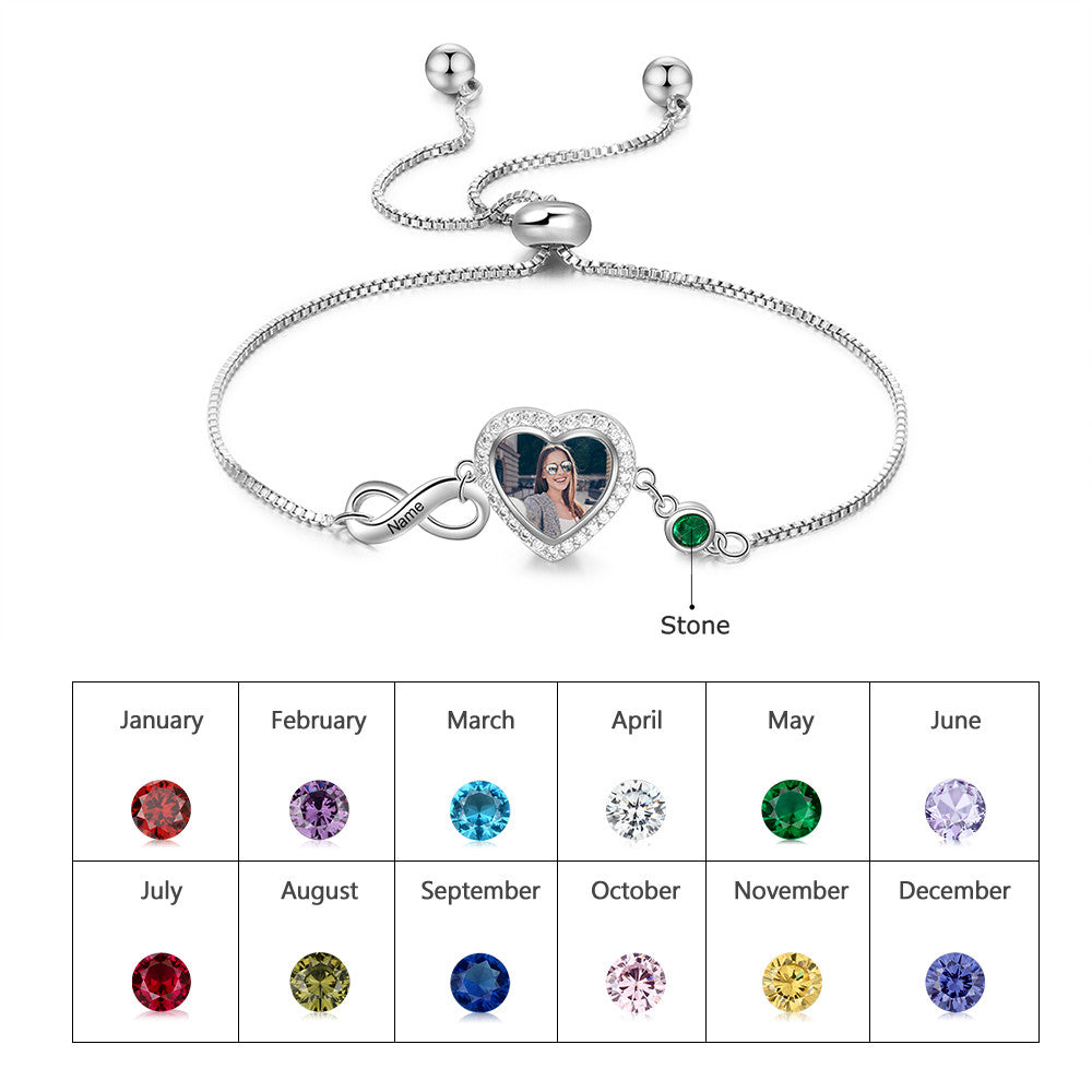 Copper Photo Bracelet with Names