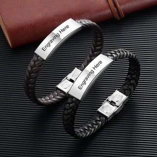 Engraved Stainless Steel Bracelet