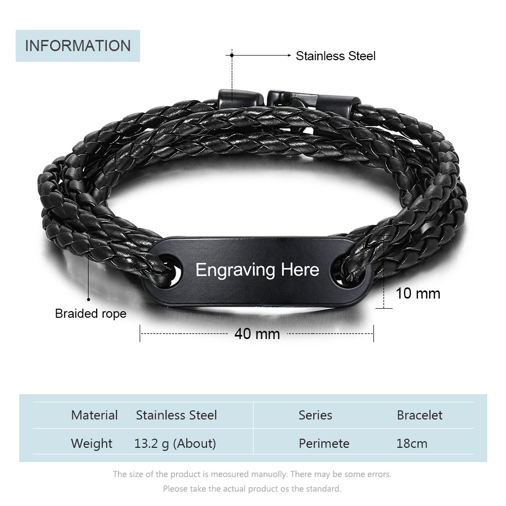Personalized Stainless Steel Bracelet