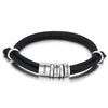 Custom Stainless Steel Leather Bracelet
