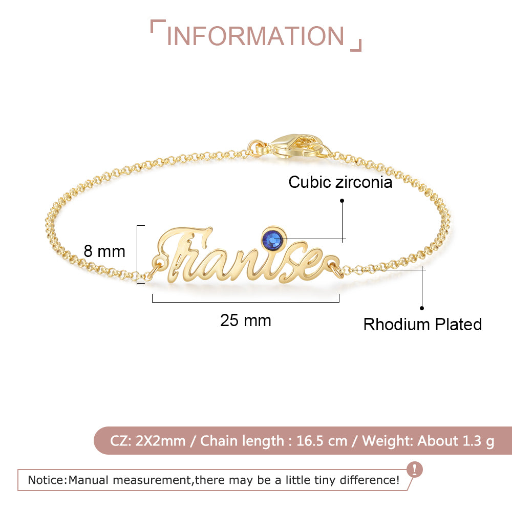 Personalized 925 Sterling Silver Anklet