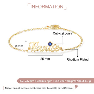 Personalized 925 Sterling Silver Anklet