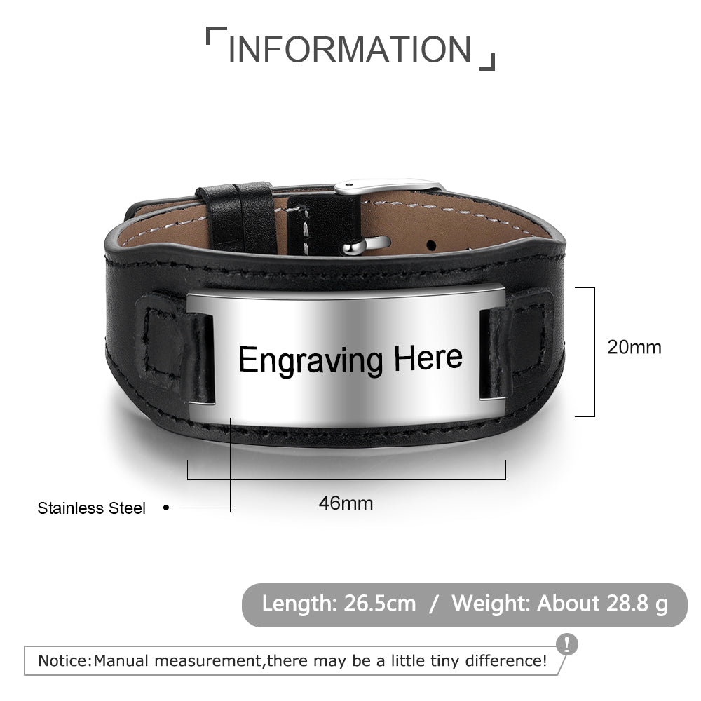 Engraving Stainless Steel Bracelet