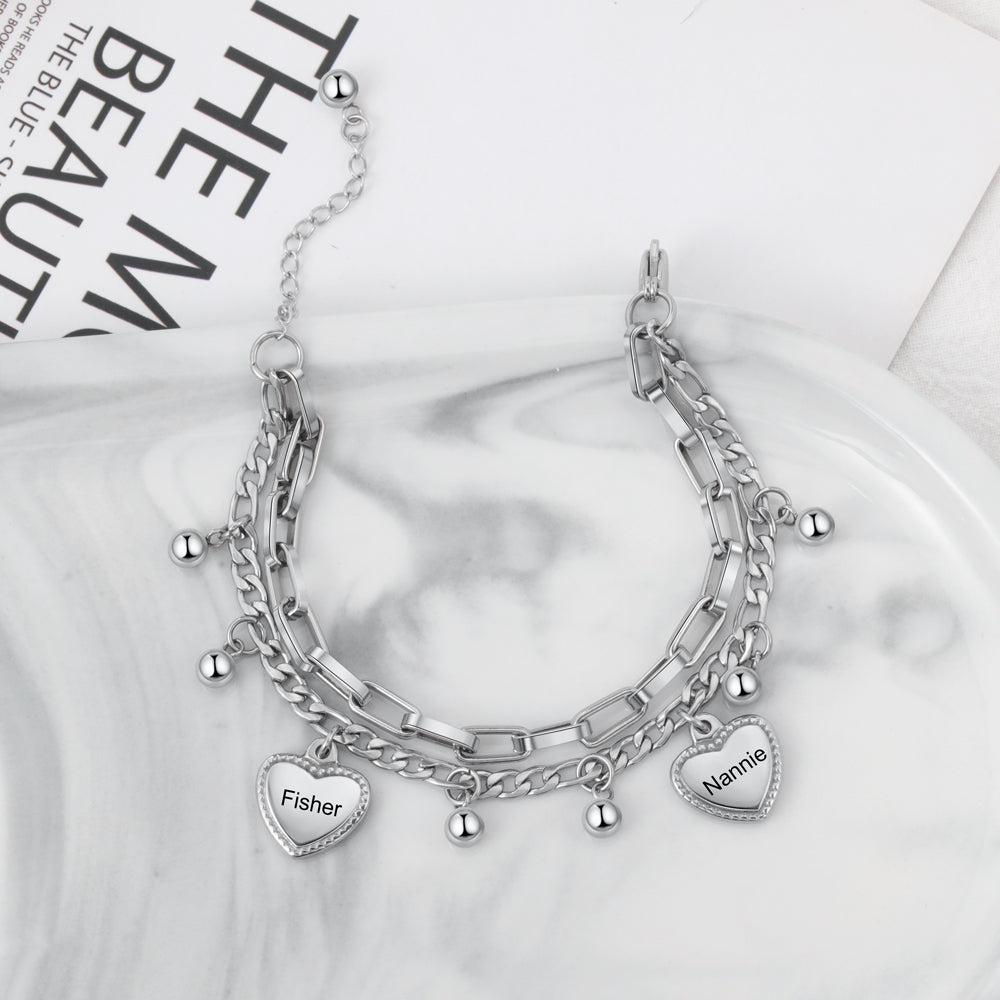 Engraving Stainless Steel Bracelet