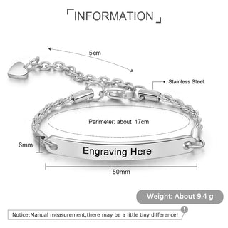 Engraving Stainless Steel Name Bracelet
