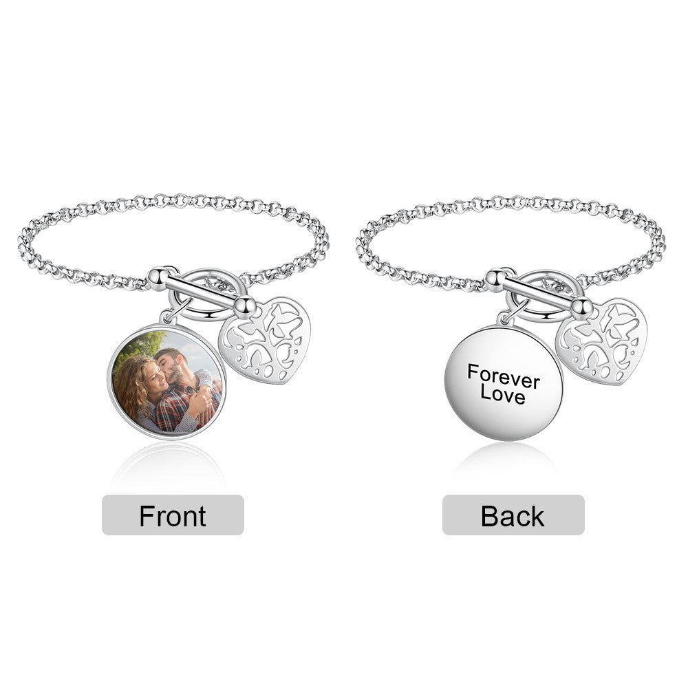 Stainless Steel Personalized Photo Bracelet