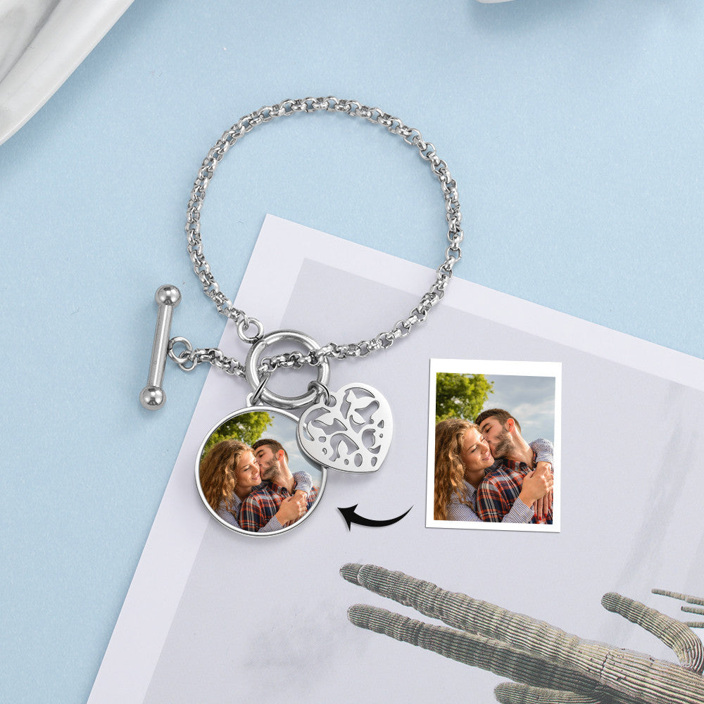 Stainless Steel Personalized Photo Bracelet