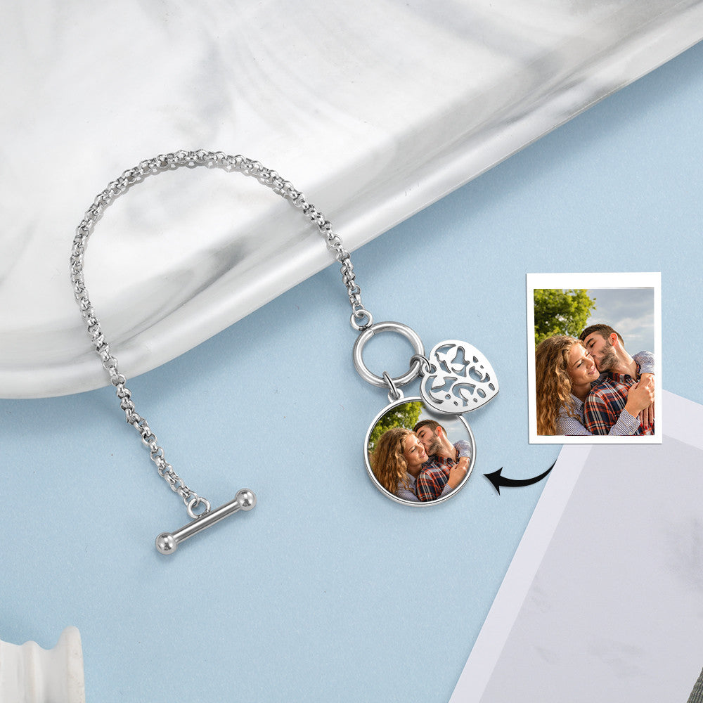 Stainless Steel Personalized Photo Bracelet