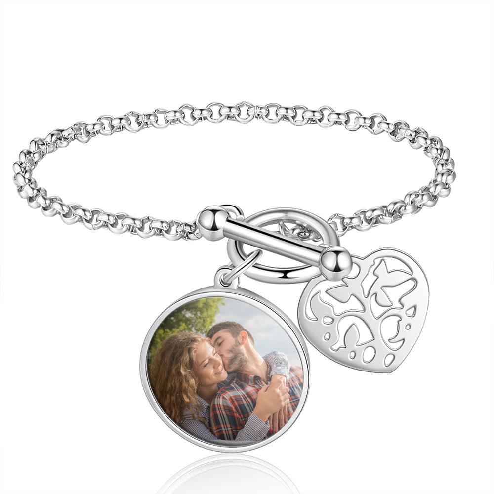 Stainless Steel Personalized Photo Bracelet