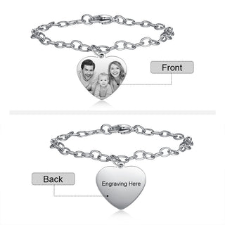 Stainless Steel Personalized Photo Bracelet