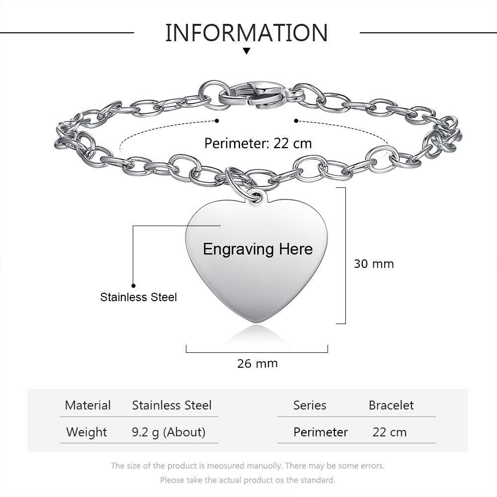 Stainless Steel Personalized Photo Bracelet