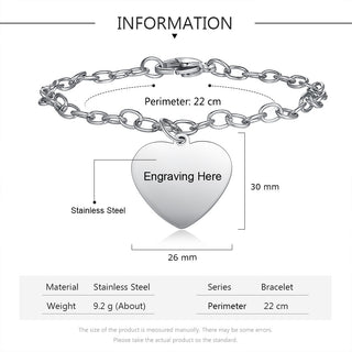 Stainless Steel Personalized Photo Bracelet