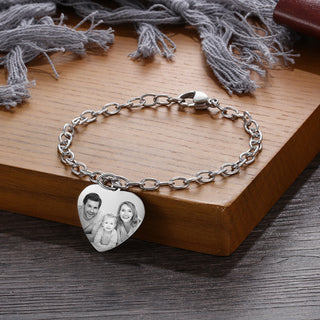 Stainless Steel Personalized Photo Bracelet