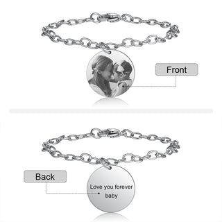 Stainless Steel Customized Photo Bracelet