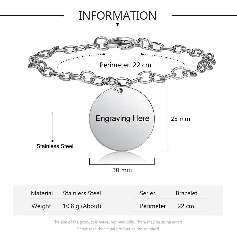 Stainless Steel Customized Photo Bracelet