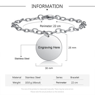 Stainless Steel Customized Photo Bracelet