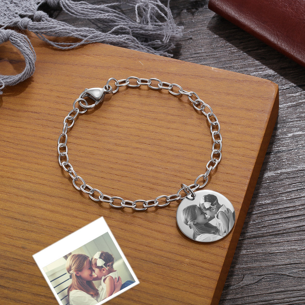 Stainless Steel Customized Photo Bracelet