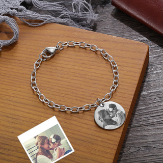 Stainless Steel Customized Photo Bracelet