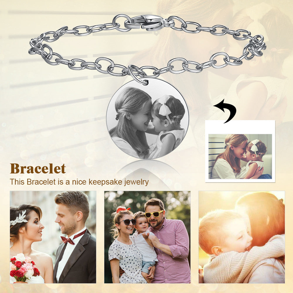 Stainless Steel Customized Photo Bracelet
