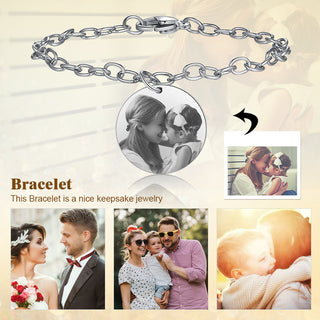 Stainless Steel Customized Photo Bracelet