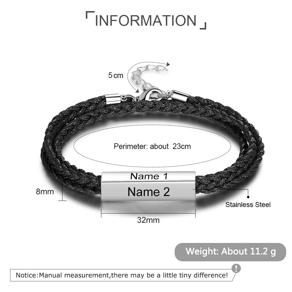 Engraving Stainless Steel Bracelet