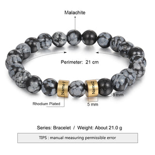 Engraved Rhodium Plated Bracelet
