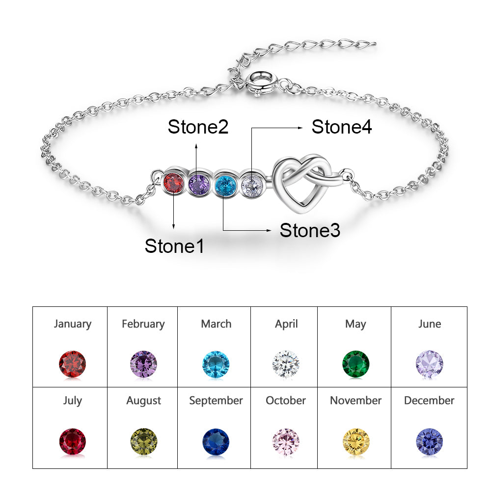 Best Product Birthstone Rhodium Plated Bracelet