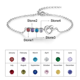 Best Product Birthstone Rhodium Plated Bracelet