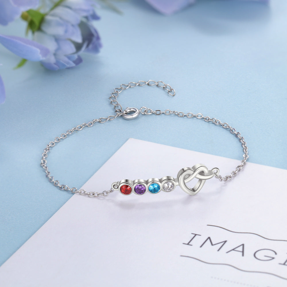 Best Product Birthstone Rhodium Plated Bracelet