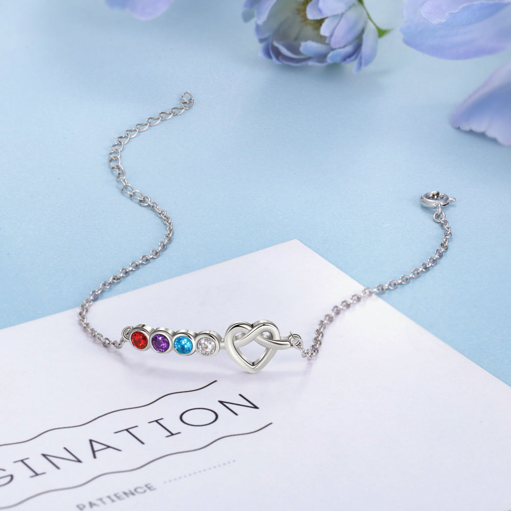 Best Product Birthstone Rhodium Plated Bracelet