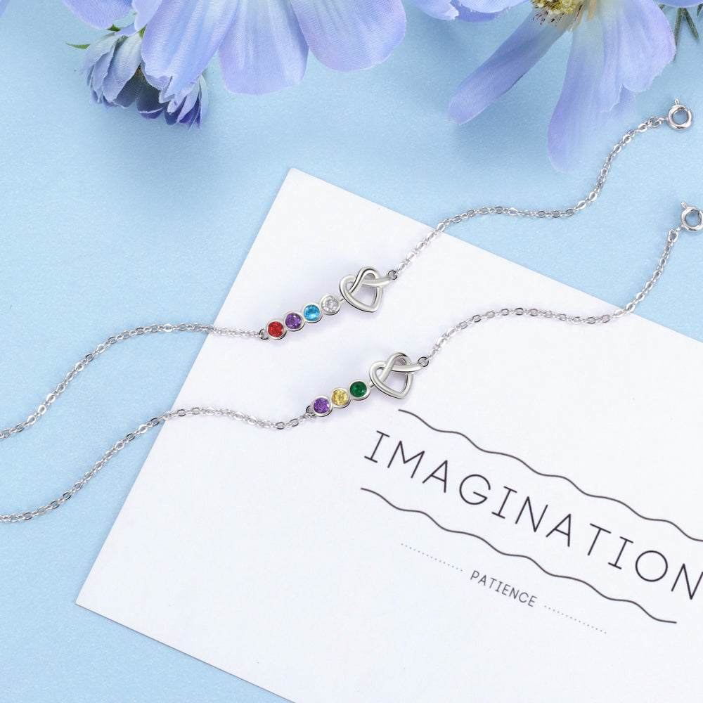Best Product Birthstone Rhodium Plated Bracelet