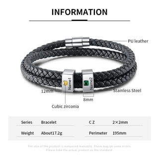 Engraved Stainless Steel Bracelet