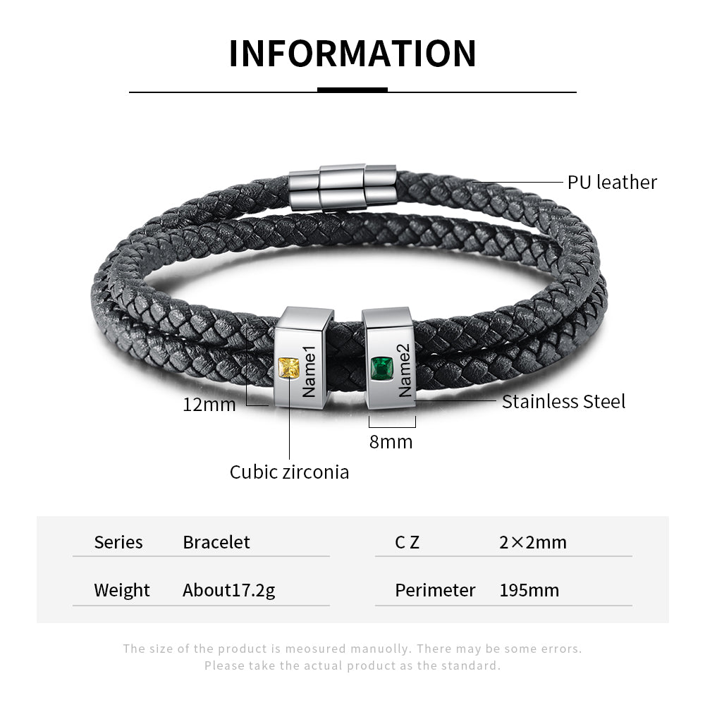 Engraved Stainless Steel Bracelet