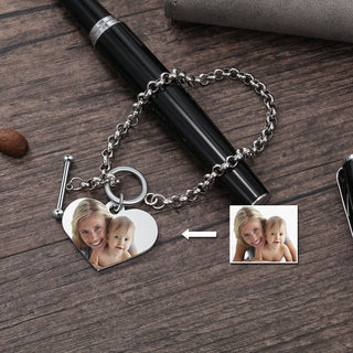 Personalized Stainless Steel Photo Bracelet