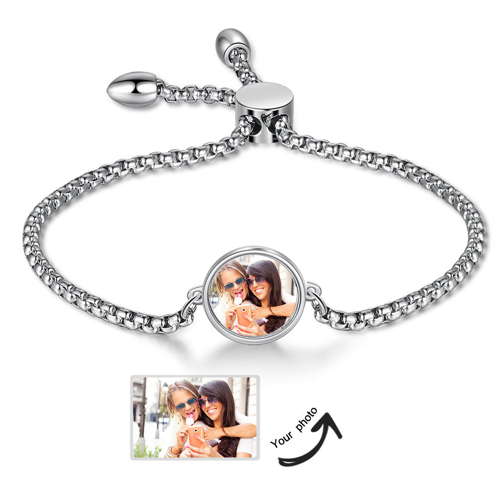 Stainless Steel Personalized Photo Bracelet