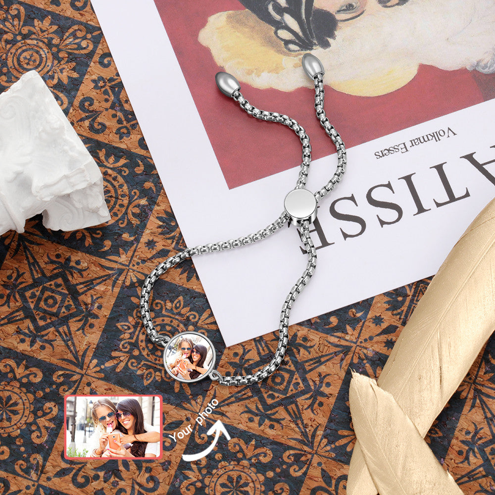 Stainless Steel Personalized Photo Bracelet