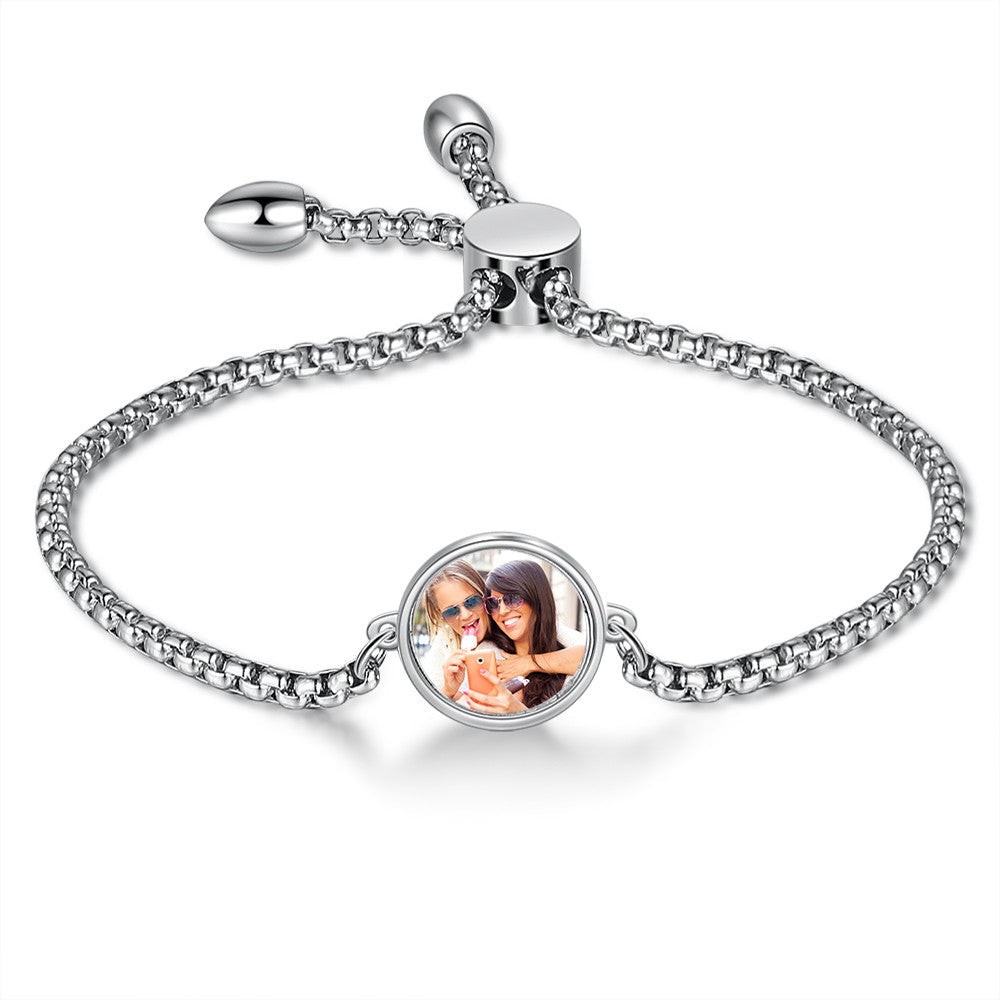 Stainless Steel Personalized Photo Bracelet