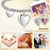 Stainless Steel Personalized Heart Shape Photo Bracelet