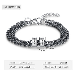 Engraving Stainless Steel Bracelet