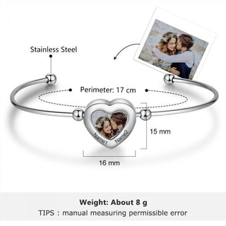 Personalized Stainless Steel Photo Bracelet