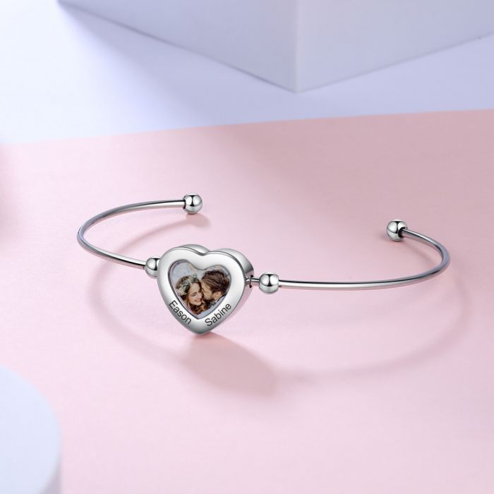 Personalized Stainless Steel Photo Bracelet